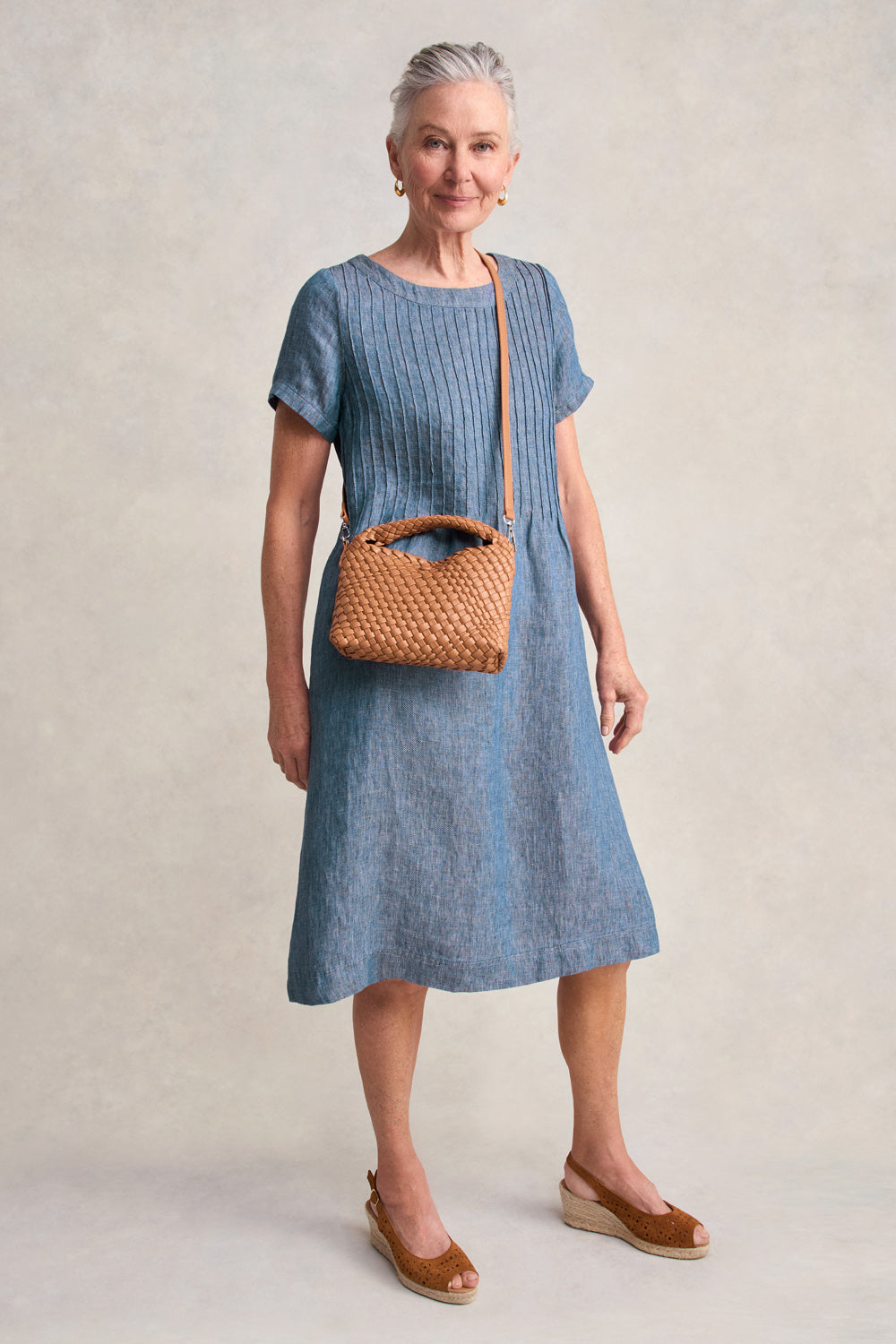 Twill Hemp Linen Dress - Indigo Twill