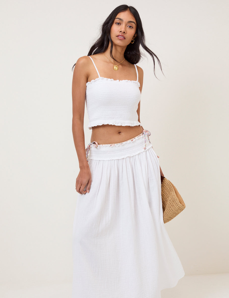 White Beach Coastal Soft Skirt - Image 3