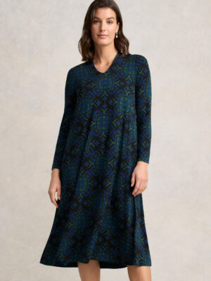 Jersey Midi Dress - La Boheme Print