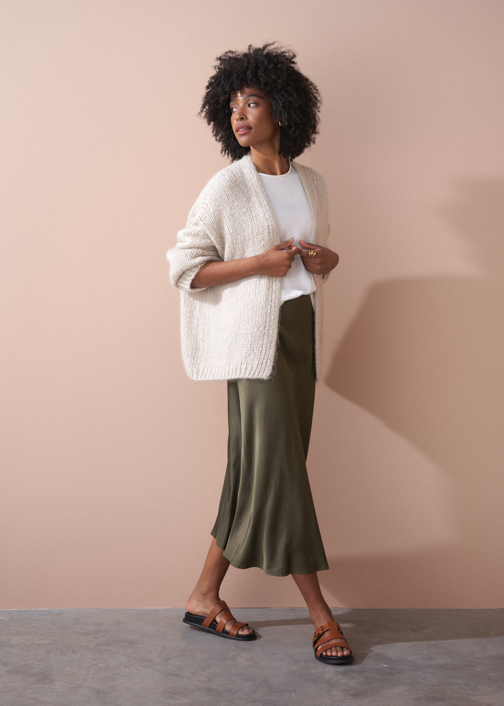 Off White Three Quarter Sleeve Top - Image 6