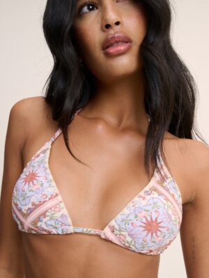 Printed Triangle Cut Bikini Top