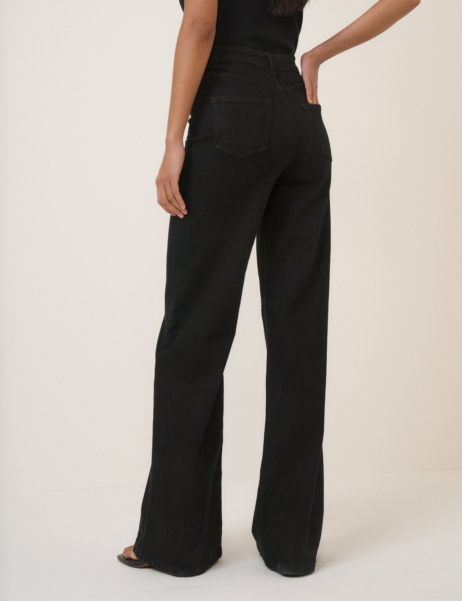 Silver High Rise Wide Leg Soft Jeans - Image 5