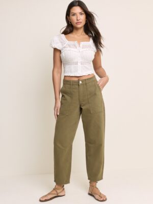 Silver Relaxed Polished Modern Trousers