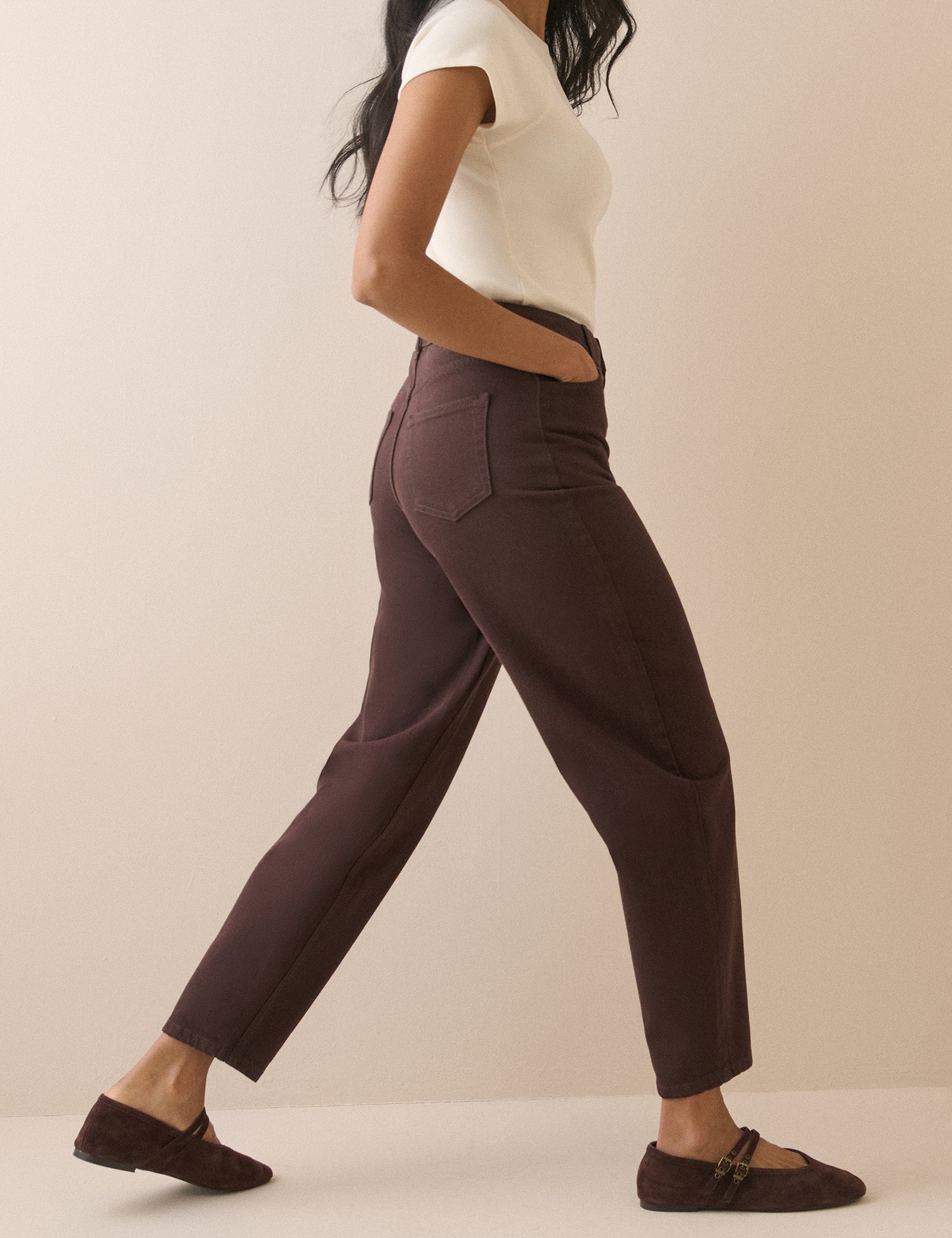 Silver High Rise Barrel Leg Jeans - Image 5