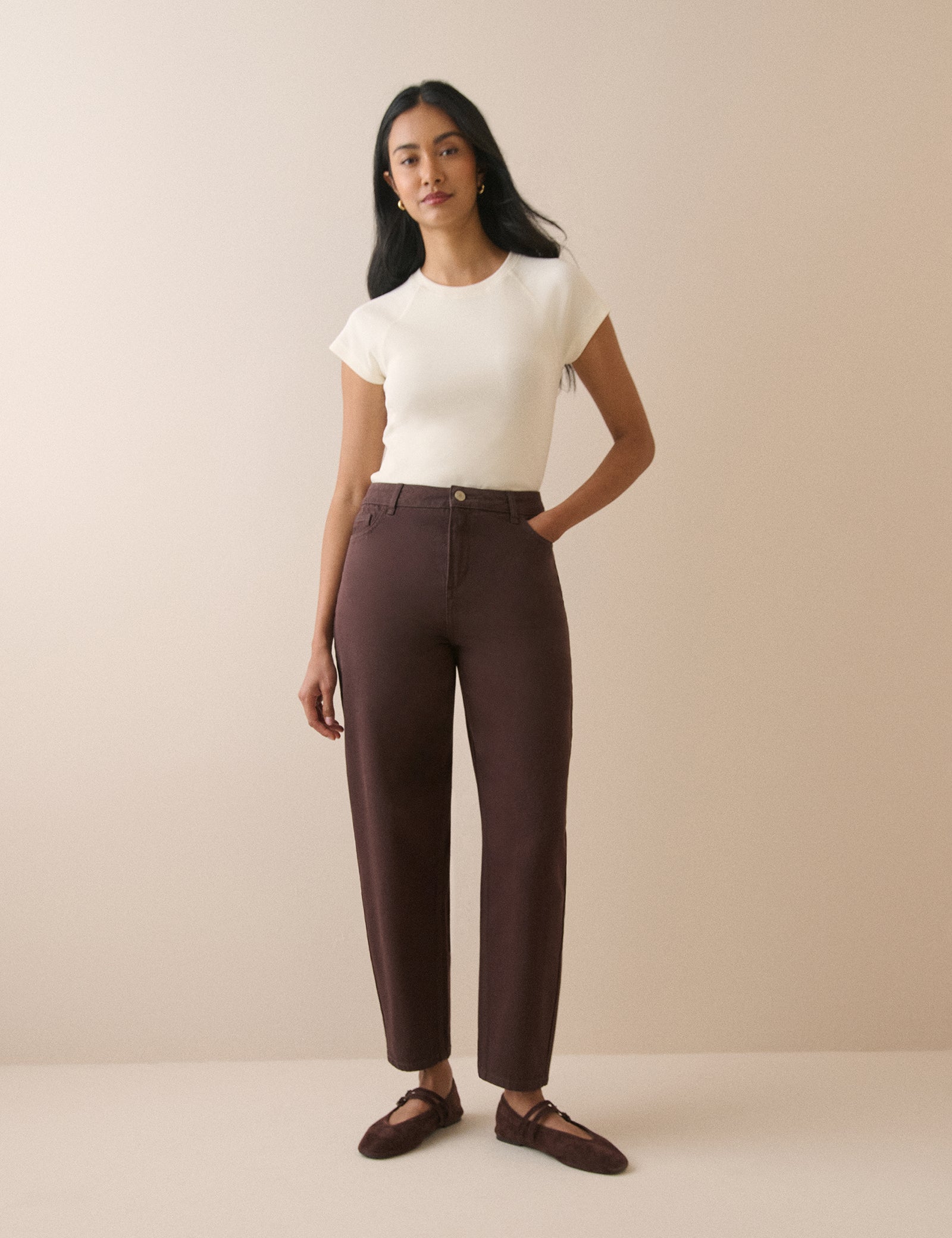Silver High Rise Barrel Leg Jeans - Image 4
