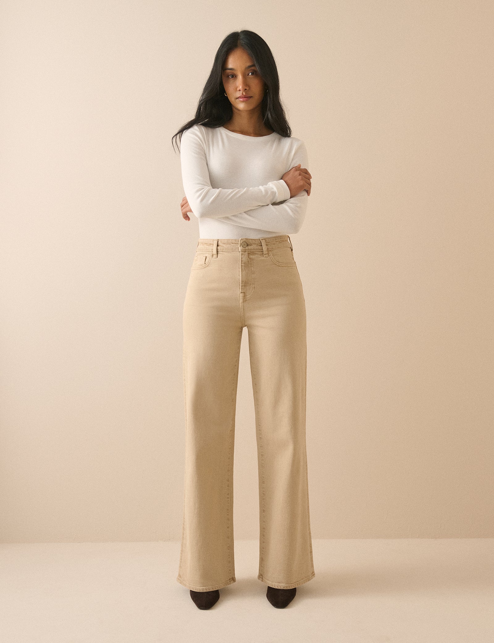 Silver High Rise Wide Leg Jeans - Image 2