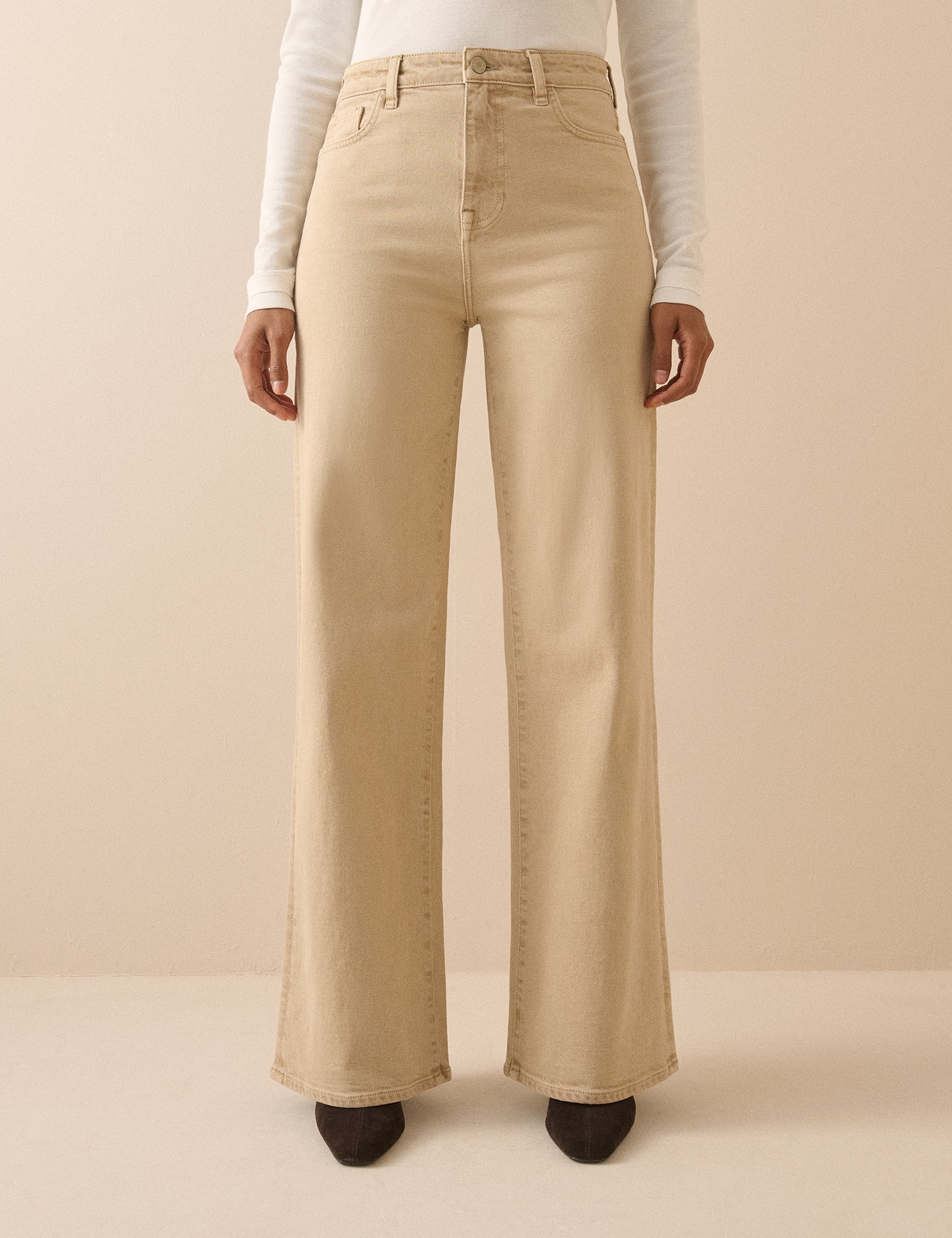 Silver High Rise Wide Leg Jeans - Image 3