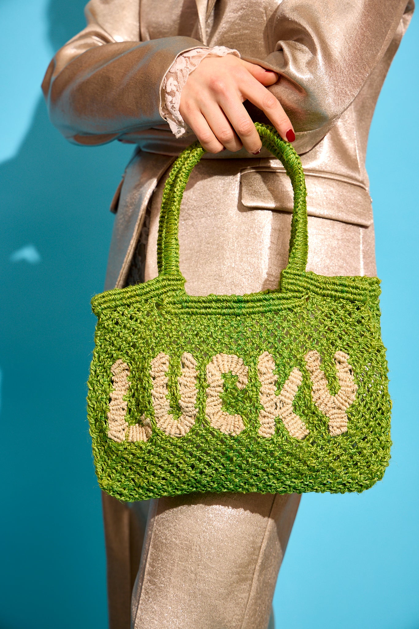 Structured Woven Carry Bag for Daily Wear
