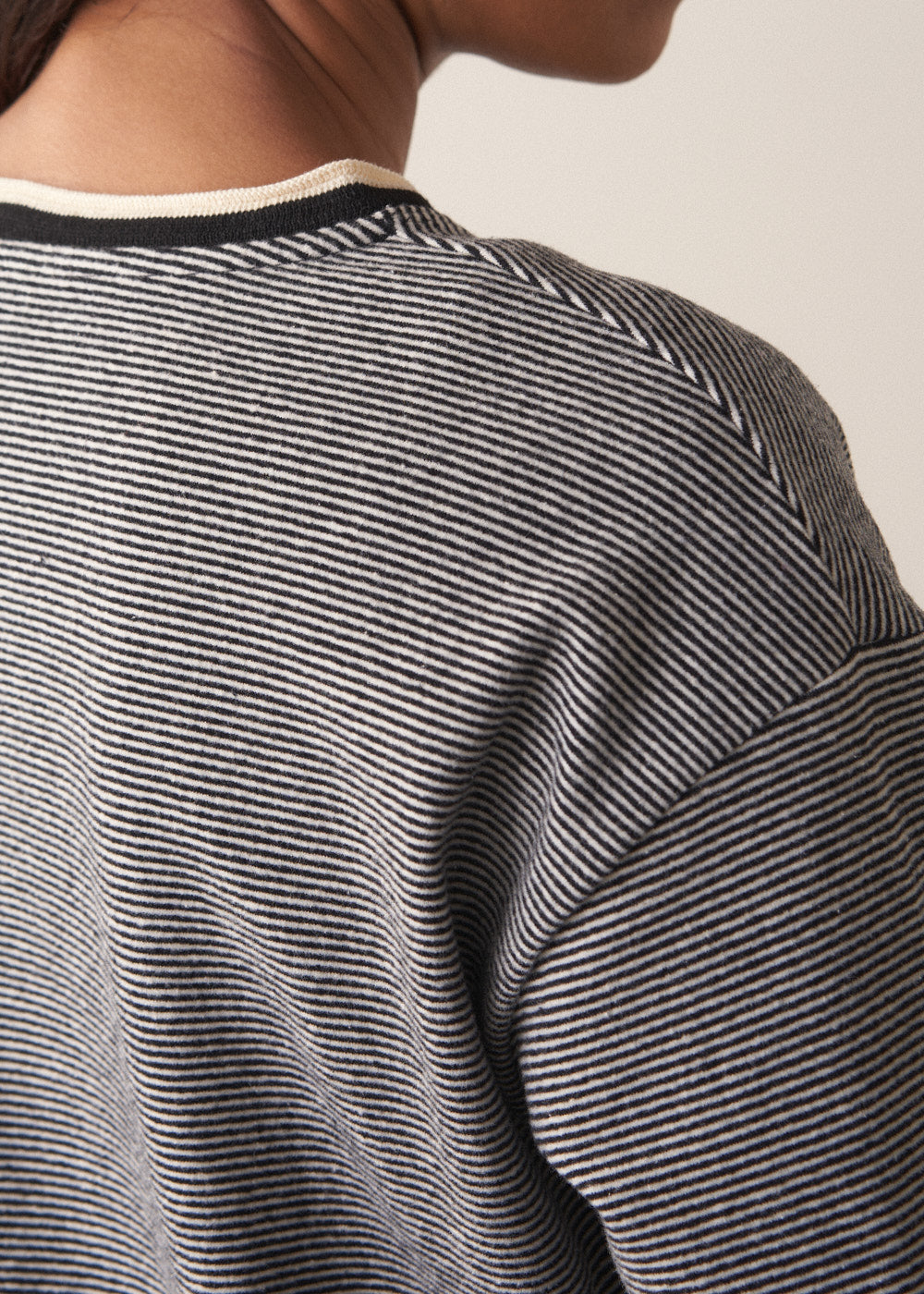 Refined Versatile Black Striped Top - Image 4