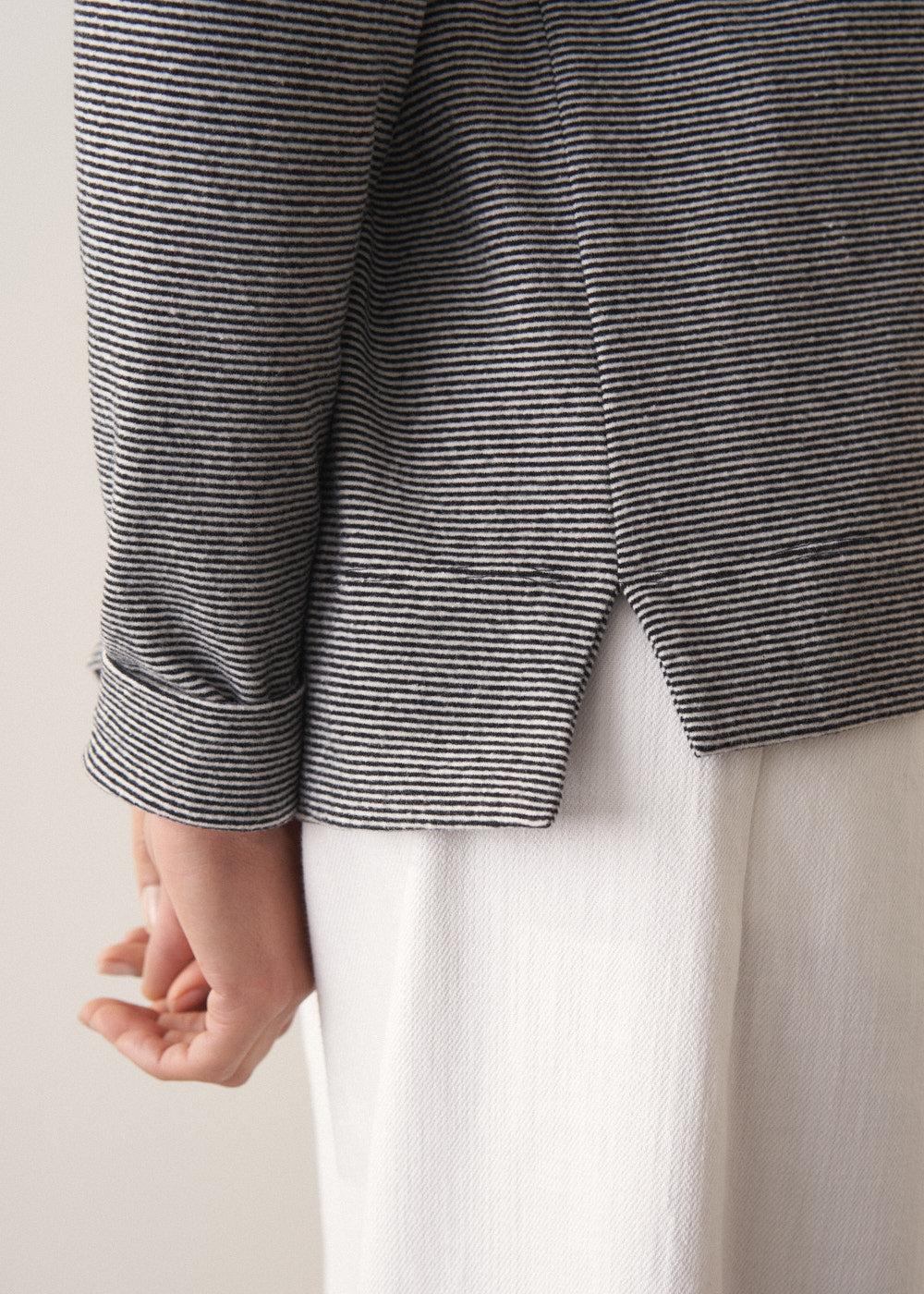 Refined Versatile Black Striped Top - Image 5