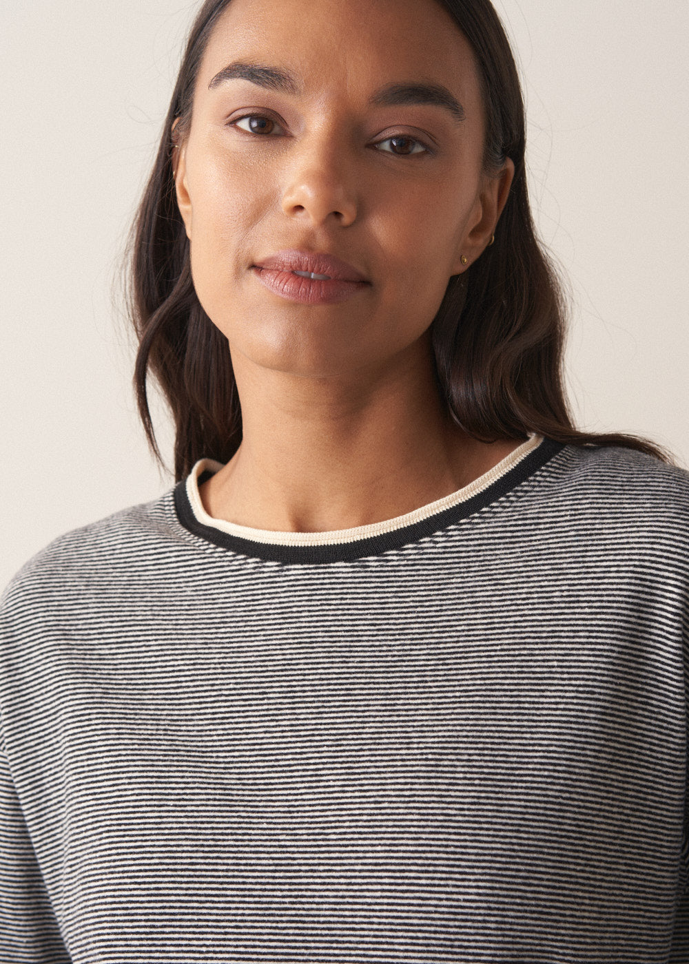 Refined Versatile Black Striped Top - Image 3