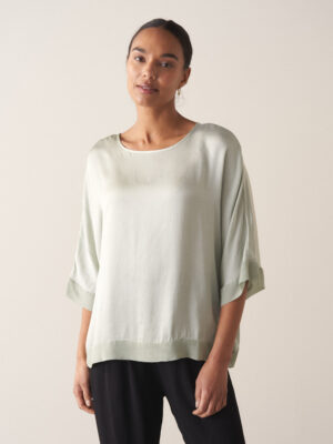 Aqua Three Quarter Sleeve Top