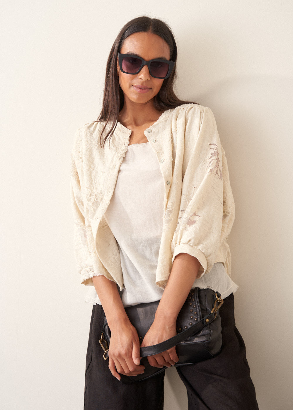 Relaxed Sleeveless Silk Blend Top - Image 5