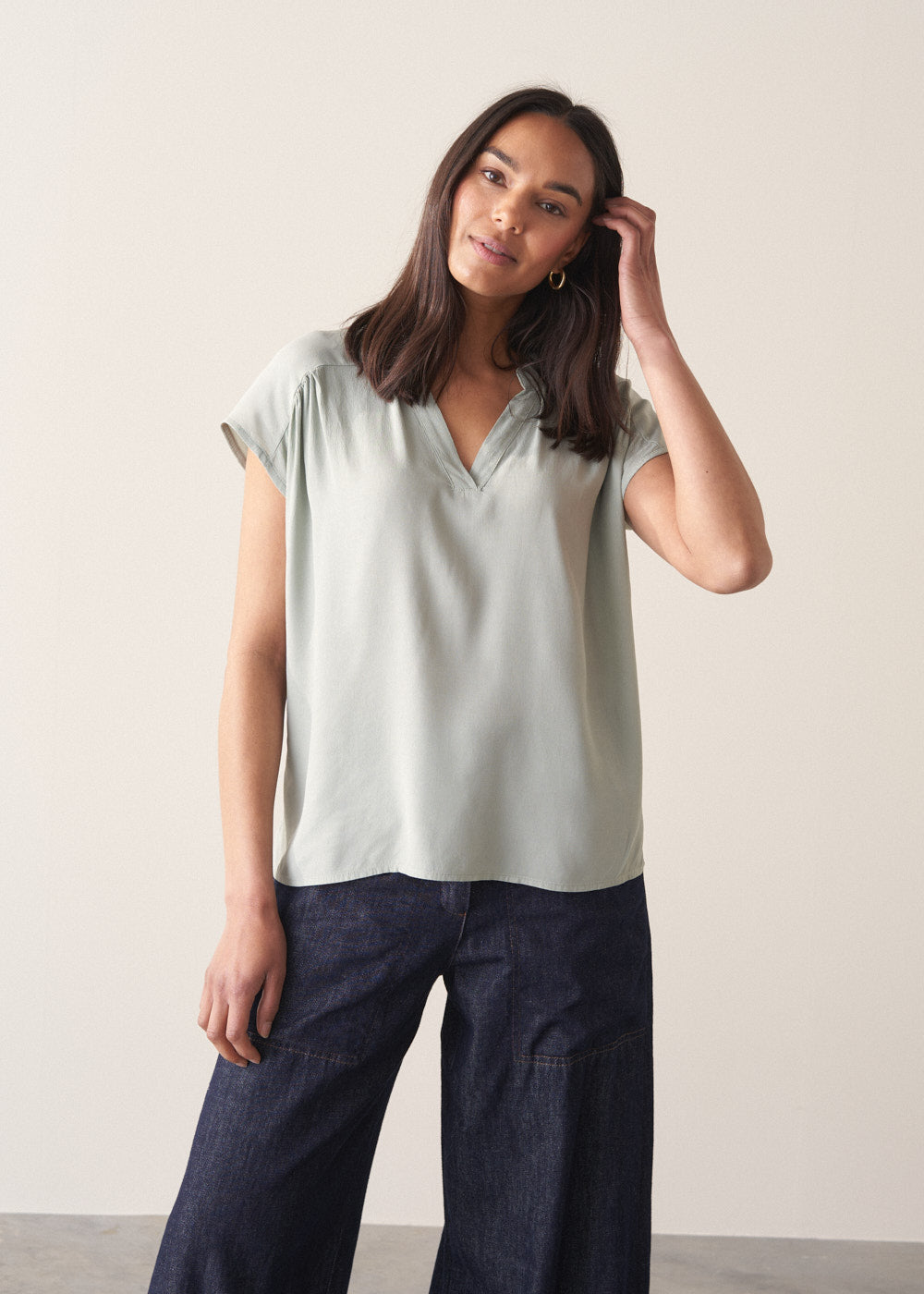 Refined Sage Relaxed Fit Top - Image 3