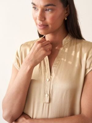 Maize Satin Top