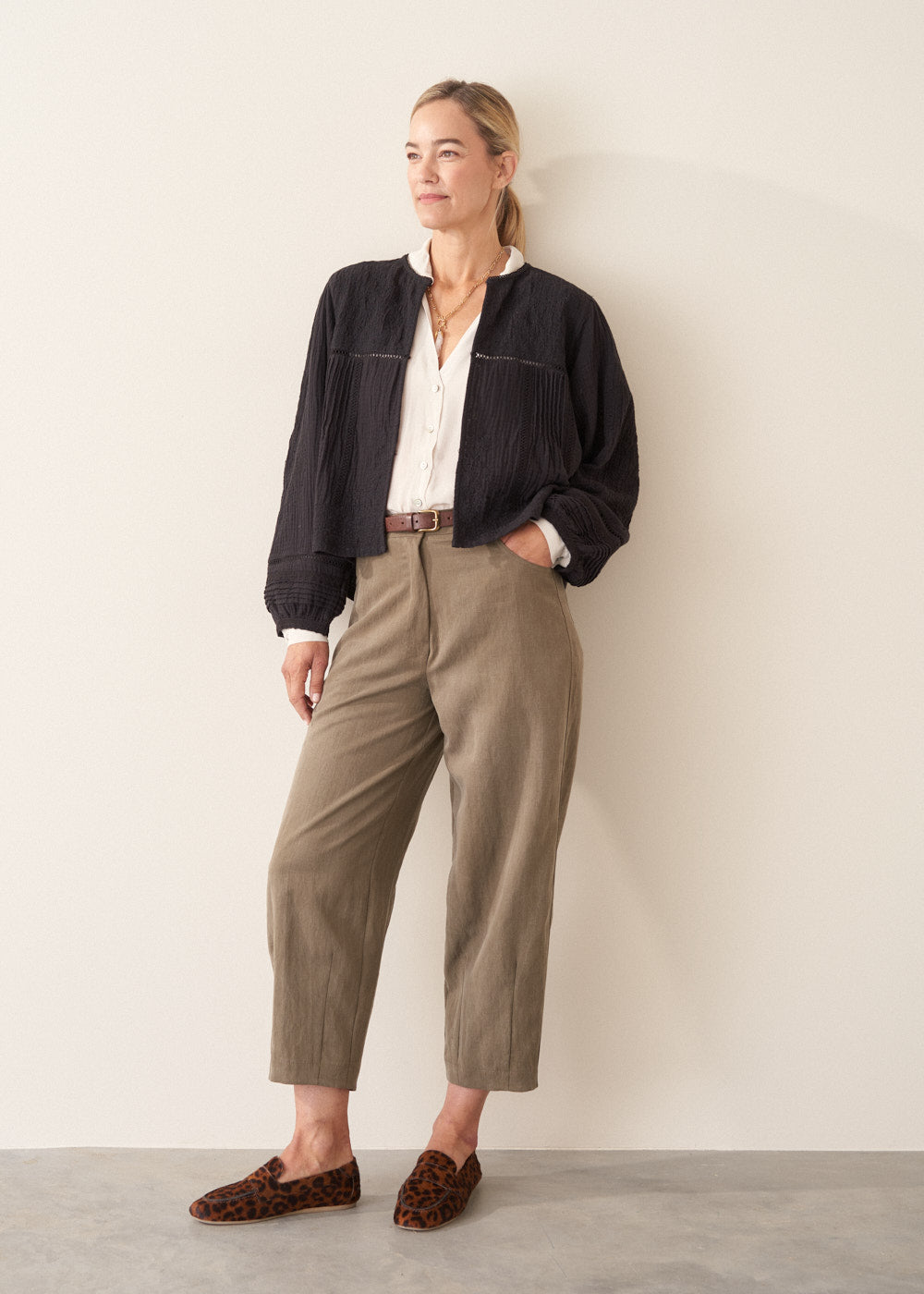 Lightweight Vintage White Crepe Shirt - Image 6