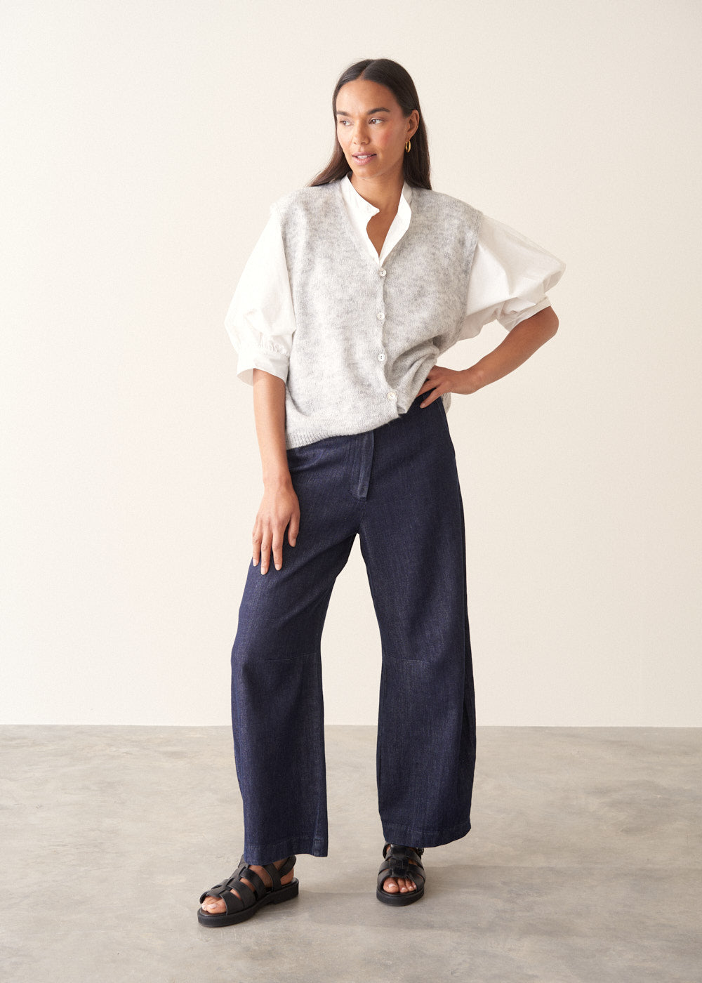 Lightweight White Cotton Poplin Top - Image 5