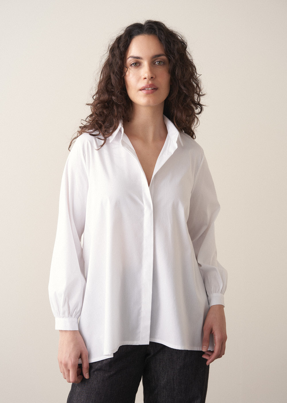 Modern Relaxed Refined White Shirt - Image 5