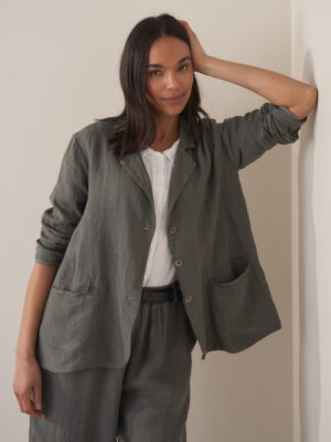 Khaki Linen Jacket