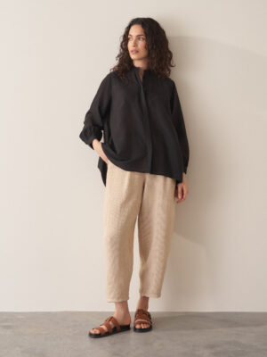 Black Waffle Texture Shirt