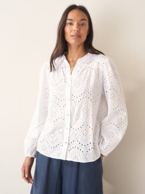 White Broderie Shirt