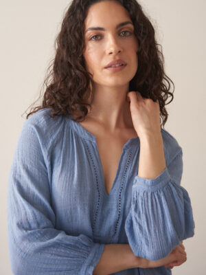 Cornflower Blue Cotton Top