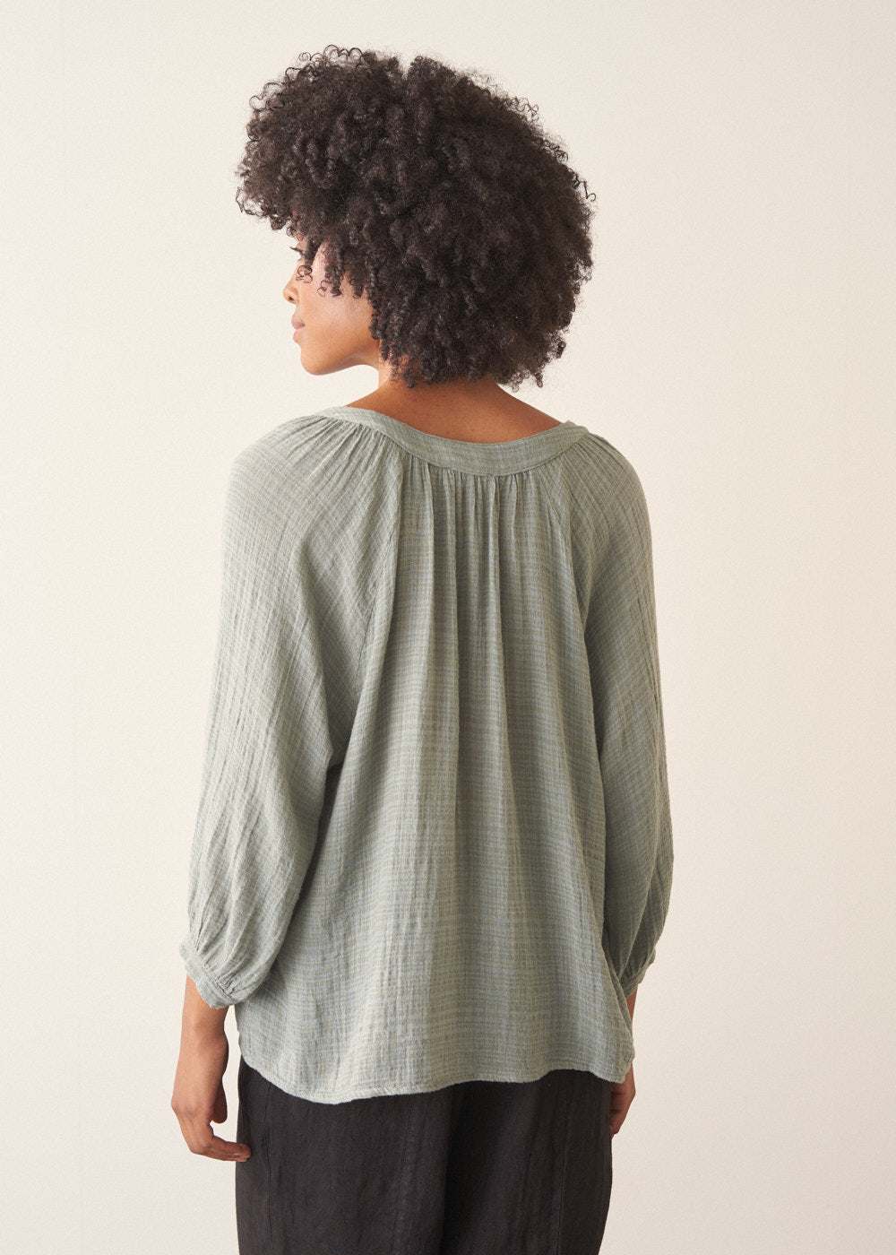 Versatile Light Khaki Cotton Top - Image 2