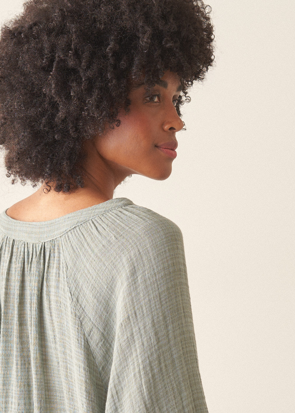 Versatile Light Khaki Cotton Top - Image 3