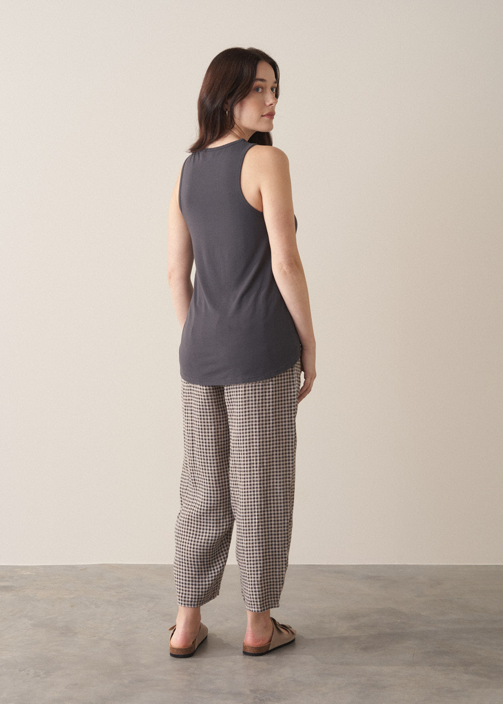 Relaxed Charcoal Jersey Vest Top - Image 3