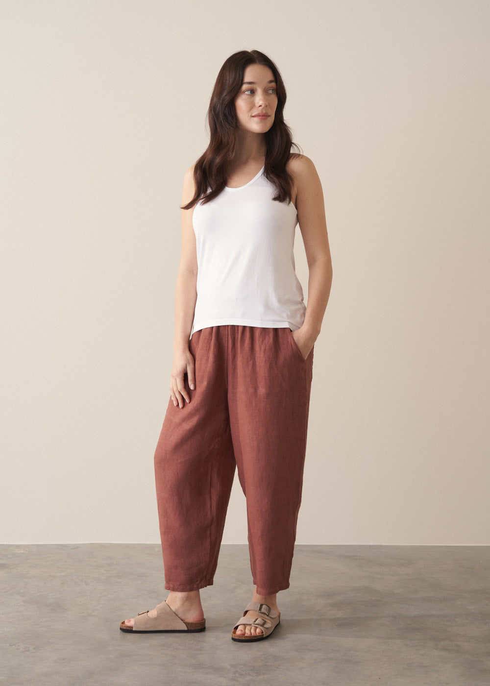 Modern White Jersey Vest Top - Image 4