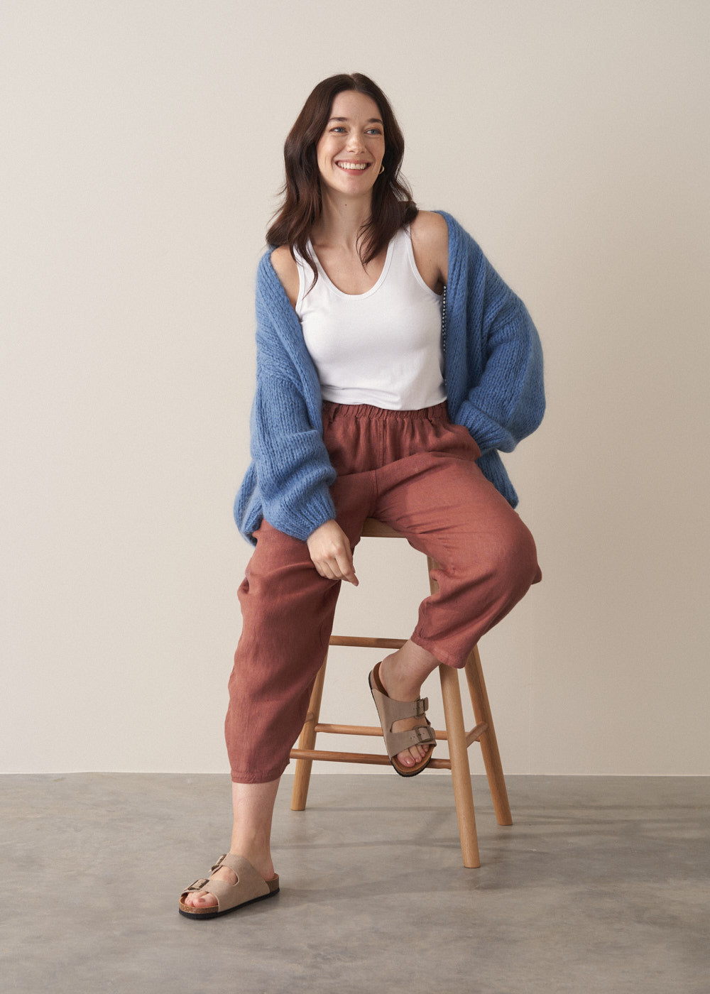Modern White Jersey Vest Top - Image 6